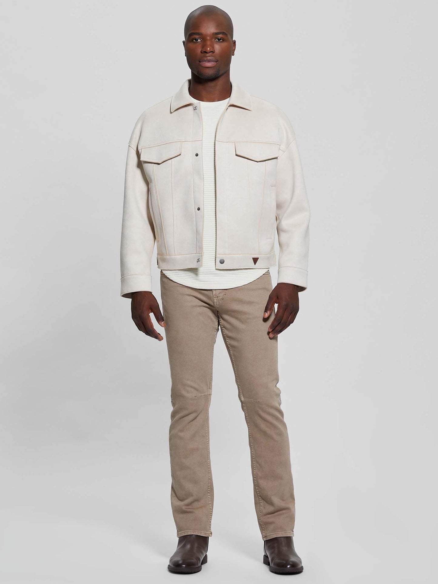 BALDWIN FAUX SUEDE T