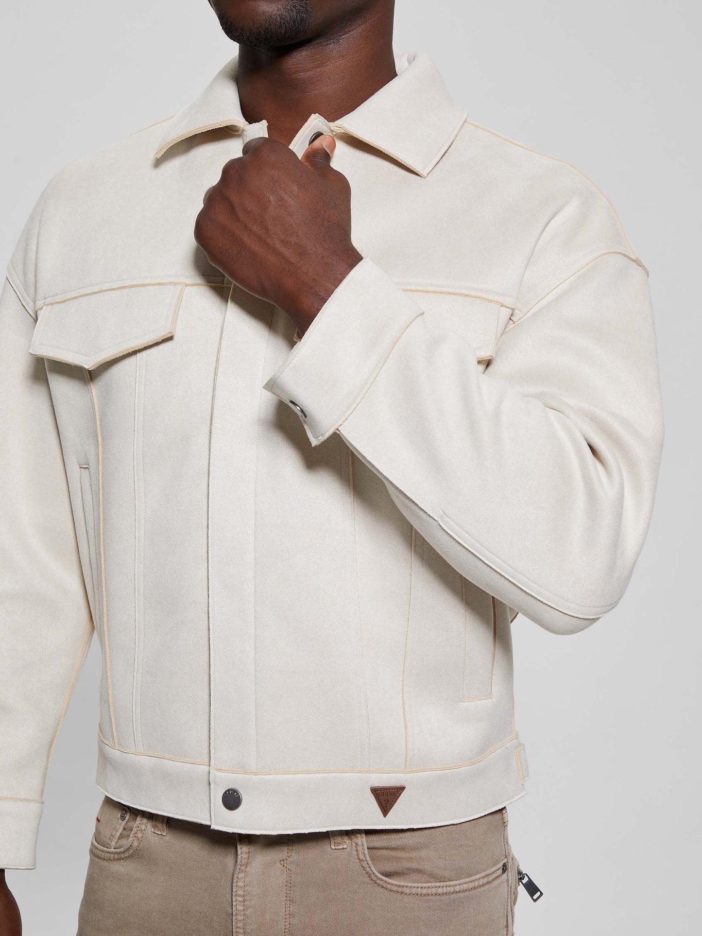 BALDWIN FAUX SUEDE T