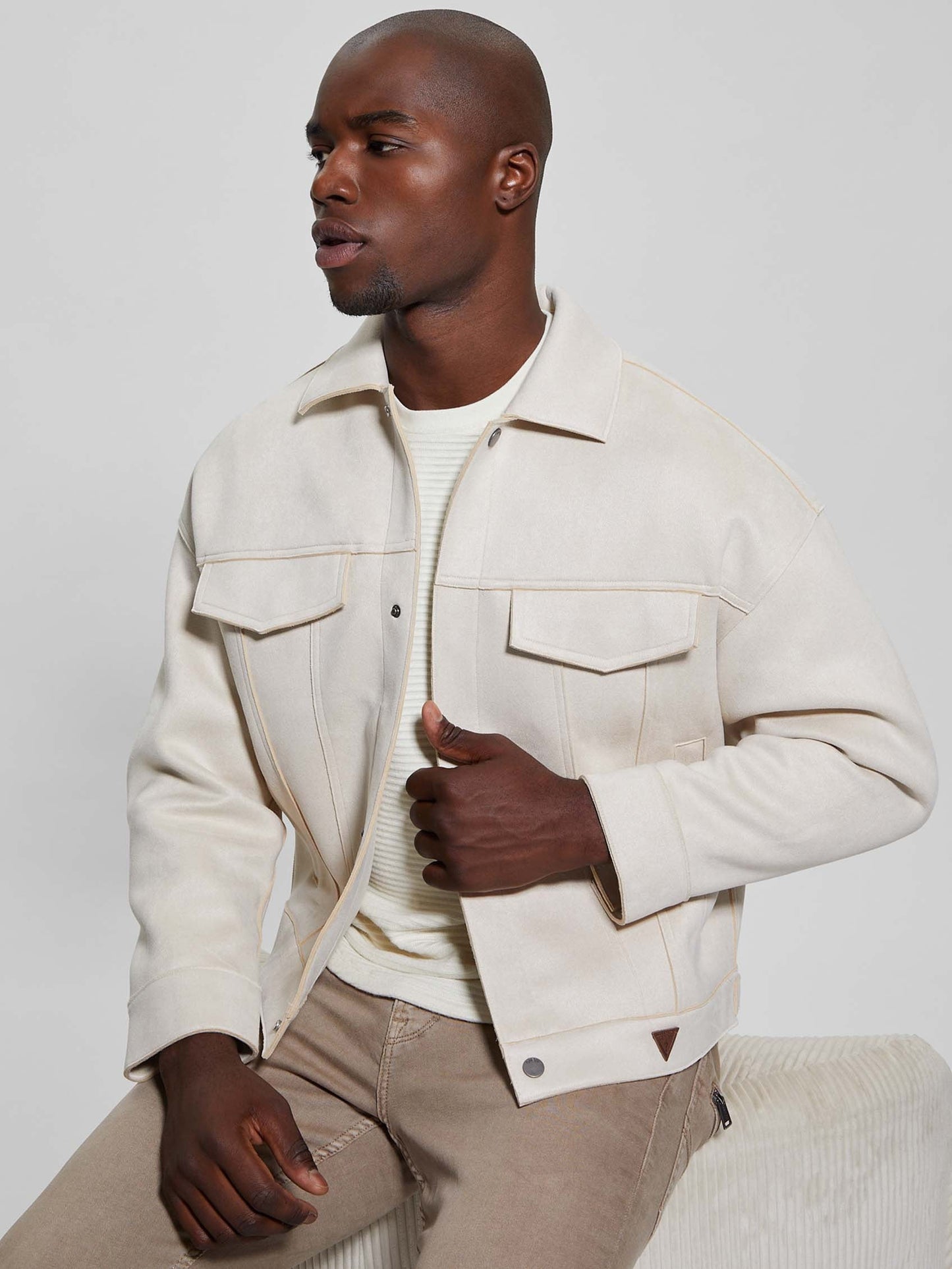 BALDWIN FAUX SUEDE T
