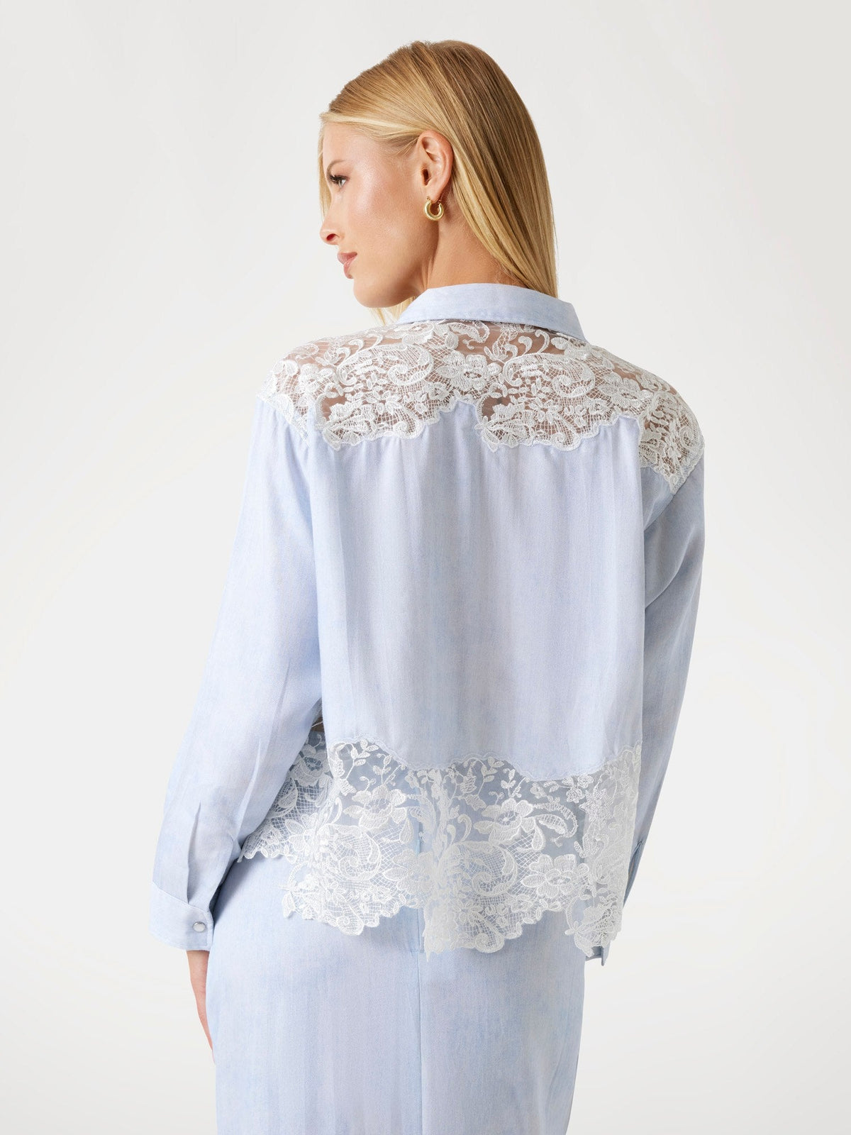LS EVIE DENIM TOP
