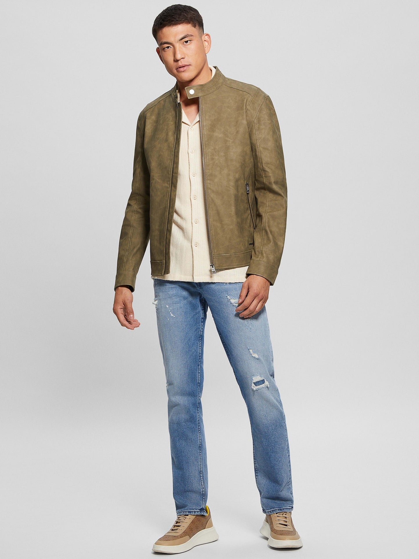 FAUX LEATHER BIKER J