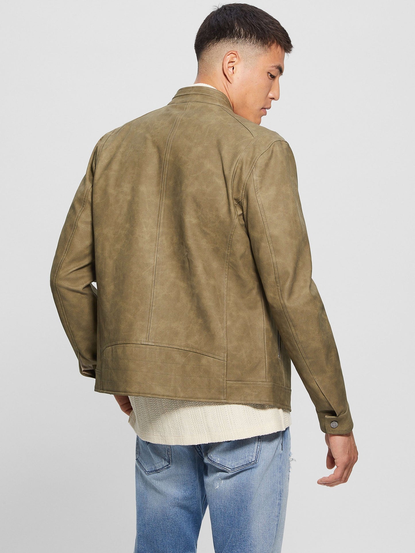 FAUX LEATHER BIKER J