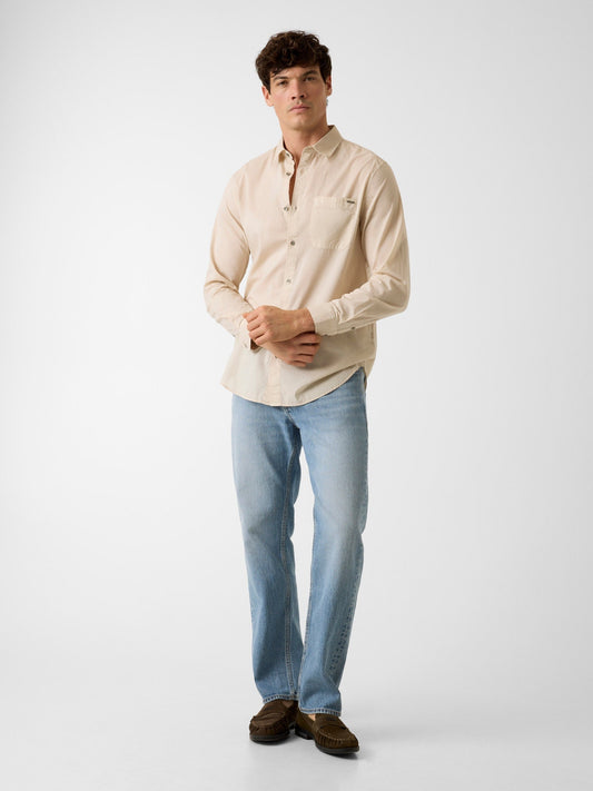 LS PKT CRINKLE SHIRT