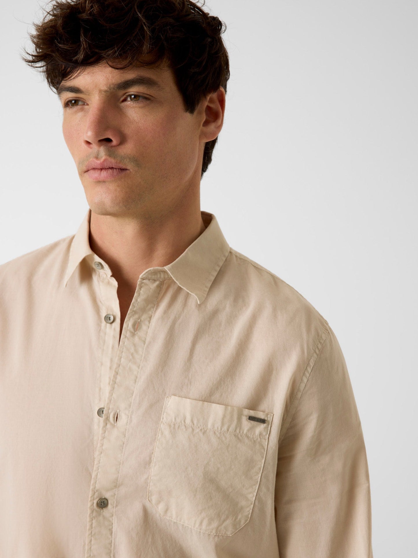 LS PKT CRINKLE SHIRT