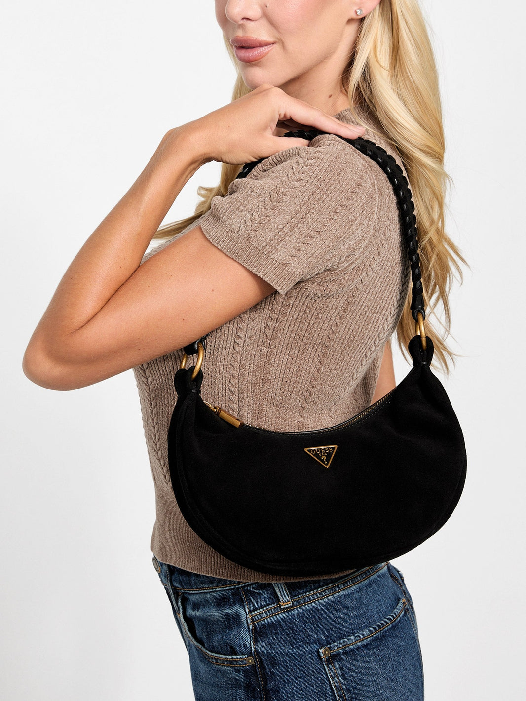 Guess Bolso Abey Small Hobo Black