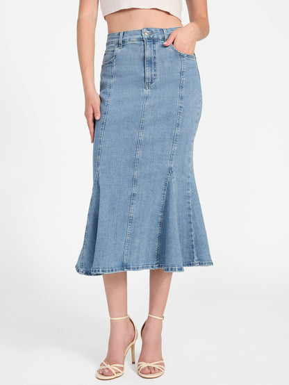 LIA DENIM MIDI SKIRT