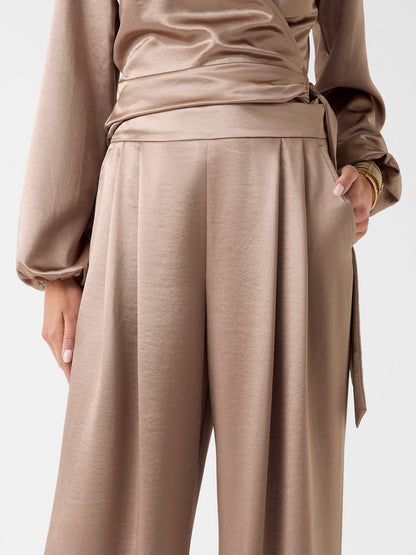 KATIE SATIN WIDE LEG