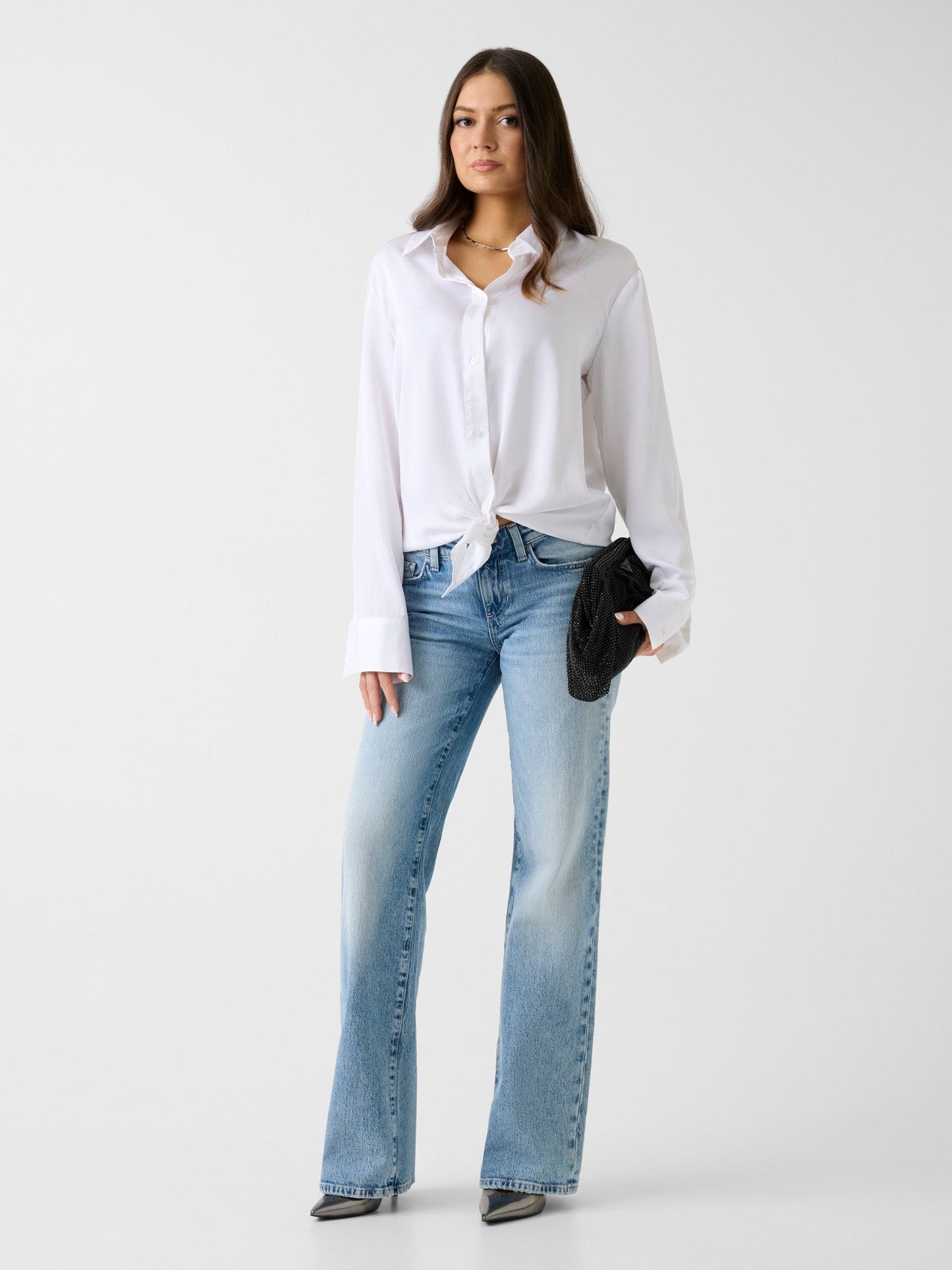 LS ISIDE BOW SHIRT